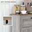 Buffet gris avec porte de grange, portes doubles, tiroir et tablette réglable. Pour la chambre à coucher, le salon. Pourboires. Tablette latérale de 23,5 po x 11,75 po