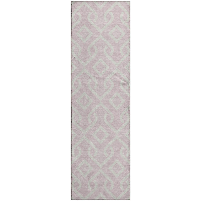 Premium Machine Washable Cerrito Pink Rug, Runner 2'3" x 7'6"
