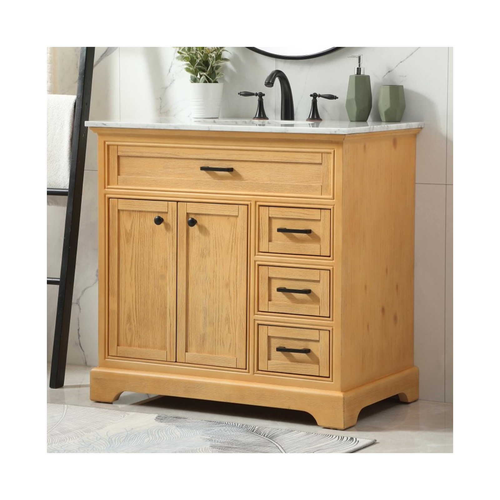 Hermes 36'' Single Bathroom Vanity, Natural