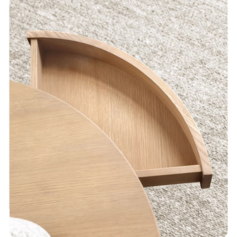 Modern Simple Style Coffee Table with Round Top
