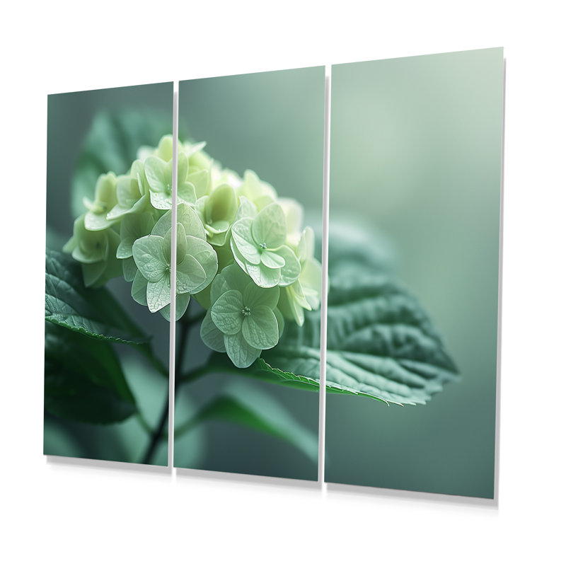 Kristi - ensemble d'art mural hortensia, Métal métal, H 32 po x l 48 po x P 1 po