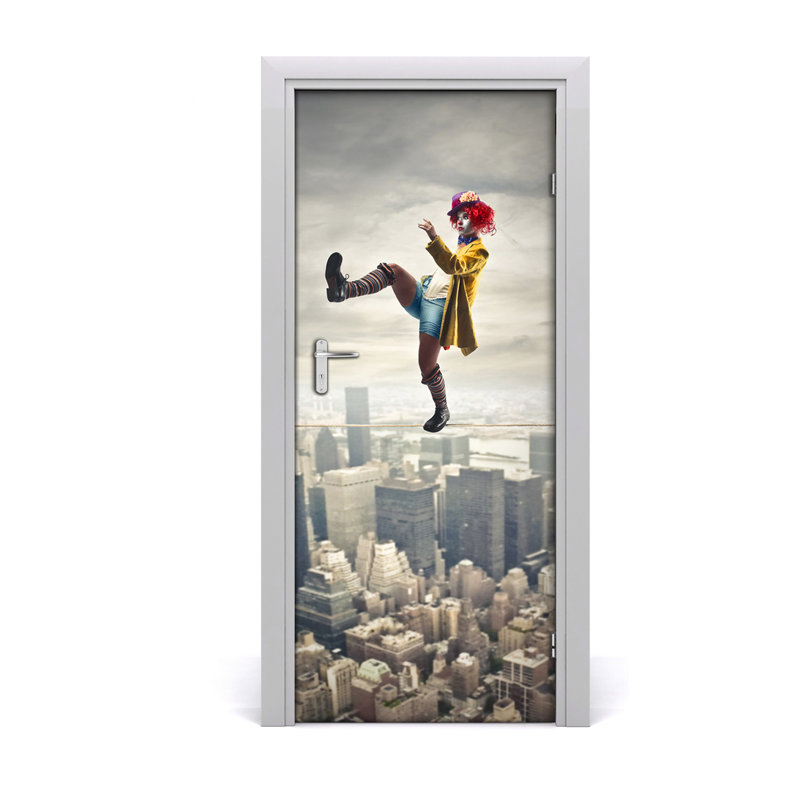 Clown Lines Door Decal