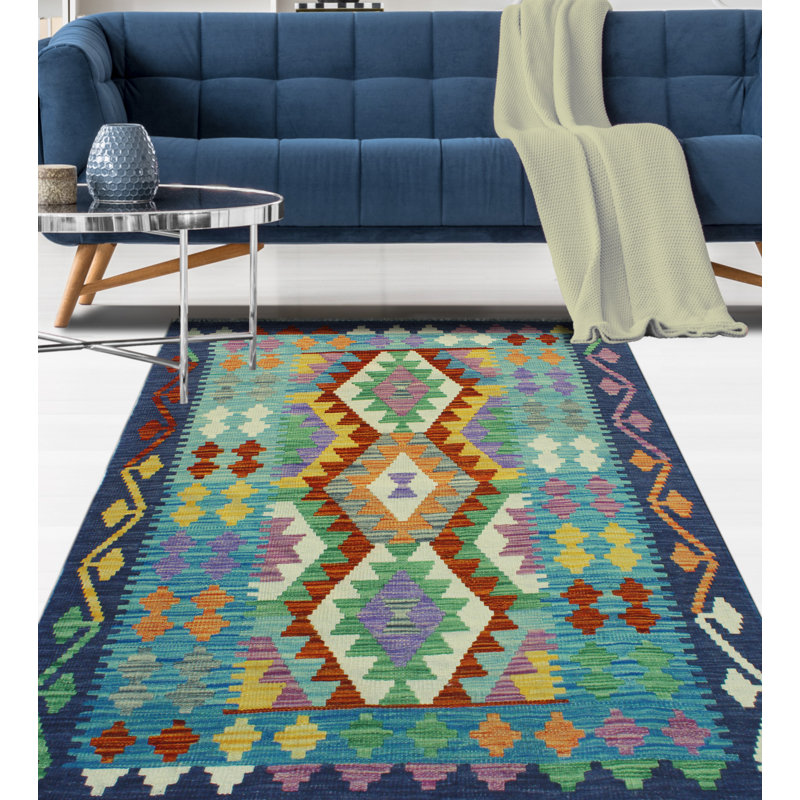 Flatweave Raquel Blue Rug
