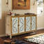 Armoire décorative avec 4 portes, buffet de style campagnard avec rangement