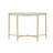 Bordeaux Marble Top Half-Moon Gold Metal Console Table