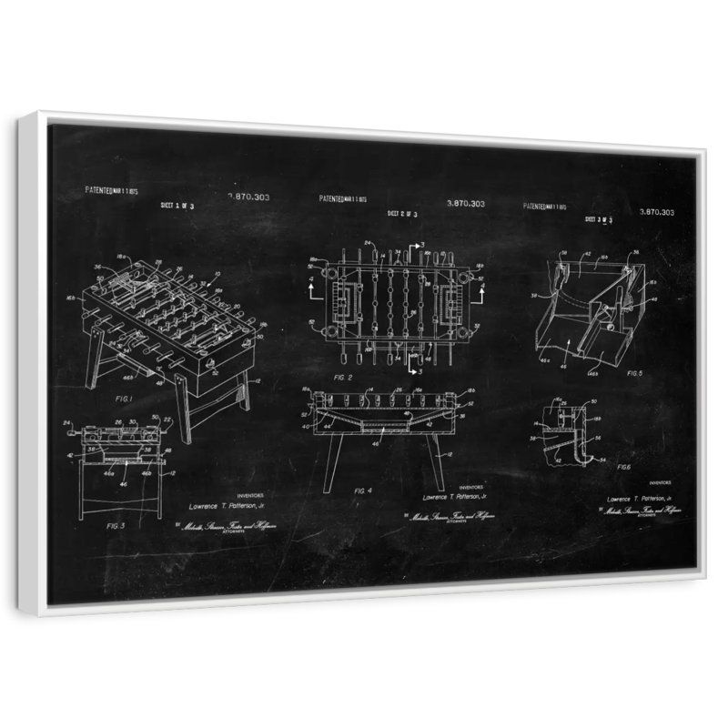 Table de soccer BW Bridgeyate, Cadre flottant blanc, 37 po x 25 po