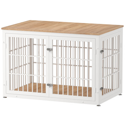 48 Inch Heavy Duty Dog Crate Furniture, Decorative Pet House End Table, Wooden Cage Kennel Furniture Indoor