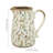 Vintage French Floral Ceramic Pitcher Vase for Flowers