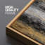 Œuvre abstraite, composition de flux de marbre doré noir, photos de salon moderne, impression sur toile encadrée-126093216-126093224