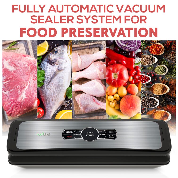 NutriChef Automatic Foodsaver System Air Seal Machine External Vacuum Sealer