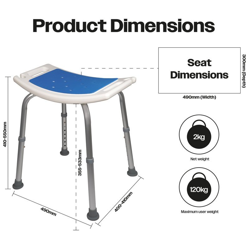 Shower stool with Seat padding
