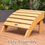Repose-pieds de jardin de style avec repose-pieds en bois toutes saisons à finition brune pour jardin, patio, terrasse