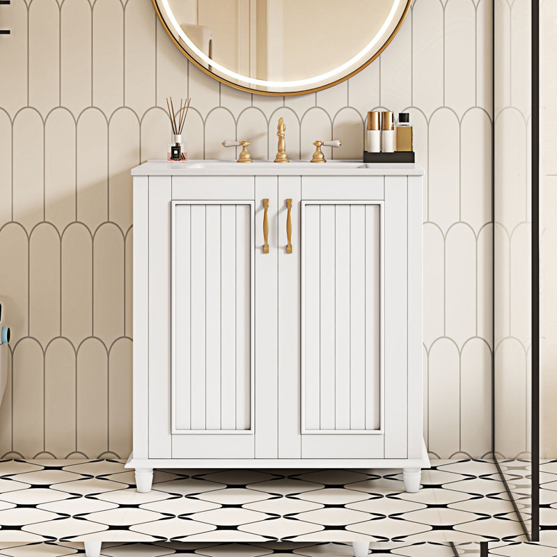 Freestanding Bathroom Vanity With Ceramic Sink