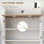 Armoire garde-manger 66,5 po avec support pour micro-ondes, 8 tablettes de porte, tablettes réglables, blanc | Panneau de particules revêtu de mélamine | Anti-basculement