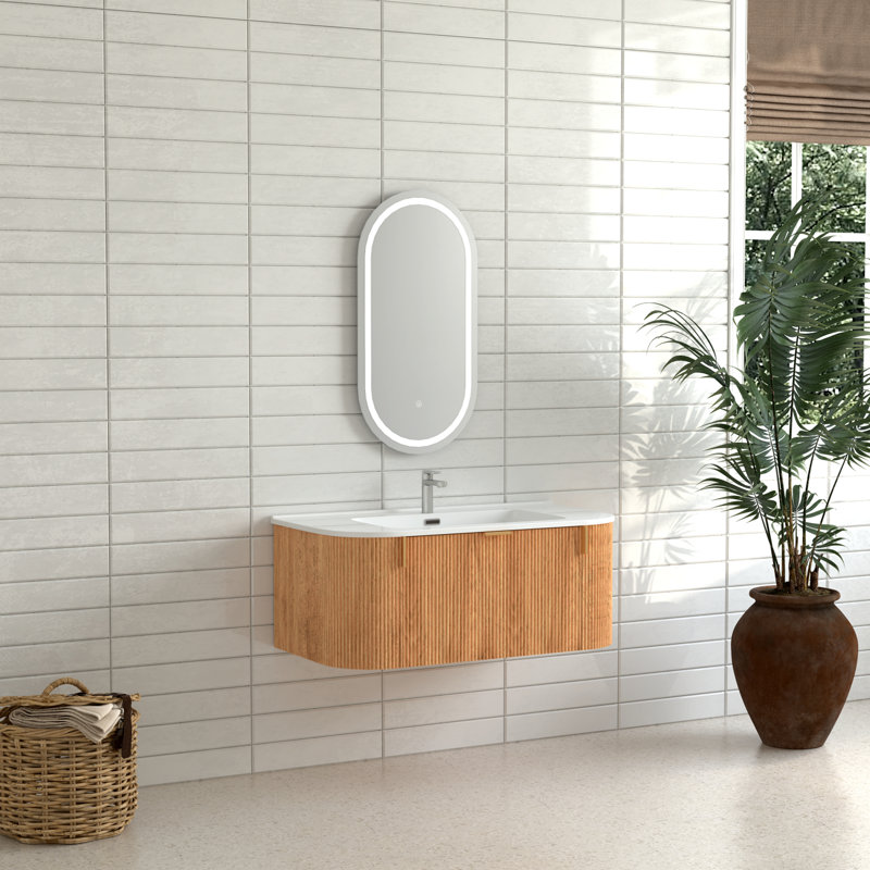 Meuble-lavabo de 36 po avec 2 tiroirs latéraux en bois massif
