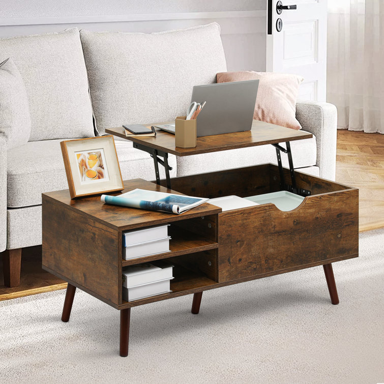 Lift Top Coffee Table, Easy-to-Assembly Center Table with Hidden Storage  Compartment, Modern Dining Table for Living Room Reception/Home Office