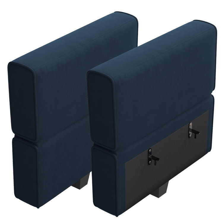 Velvet & Terry Fabric Adjustable 2 Arms, Armrest Backrest for Modular Sofa