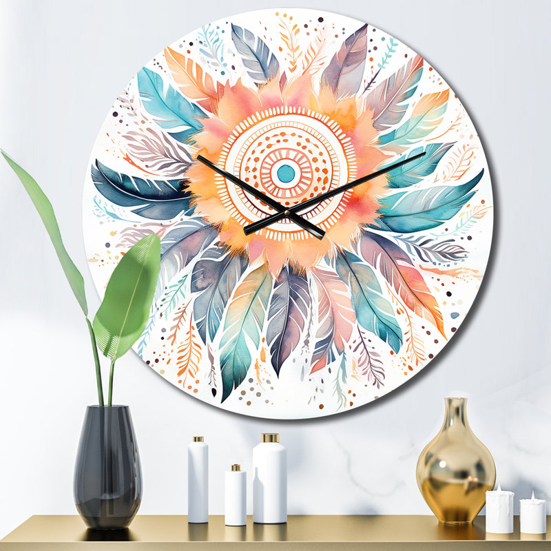 Horloge murale pastel Boho Dreamcather, Moyenne