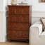 Armoire d'appoint en bois manufacturé brun foncé