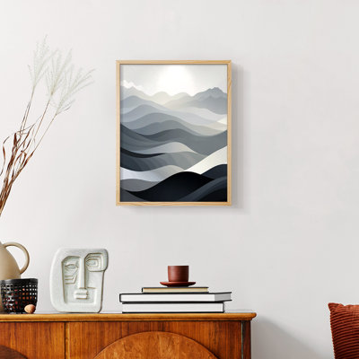 Paysages série CCxxix - reproduction encadrée de qualité supérieure - prête à être accrochée - aucun clou requis