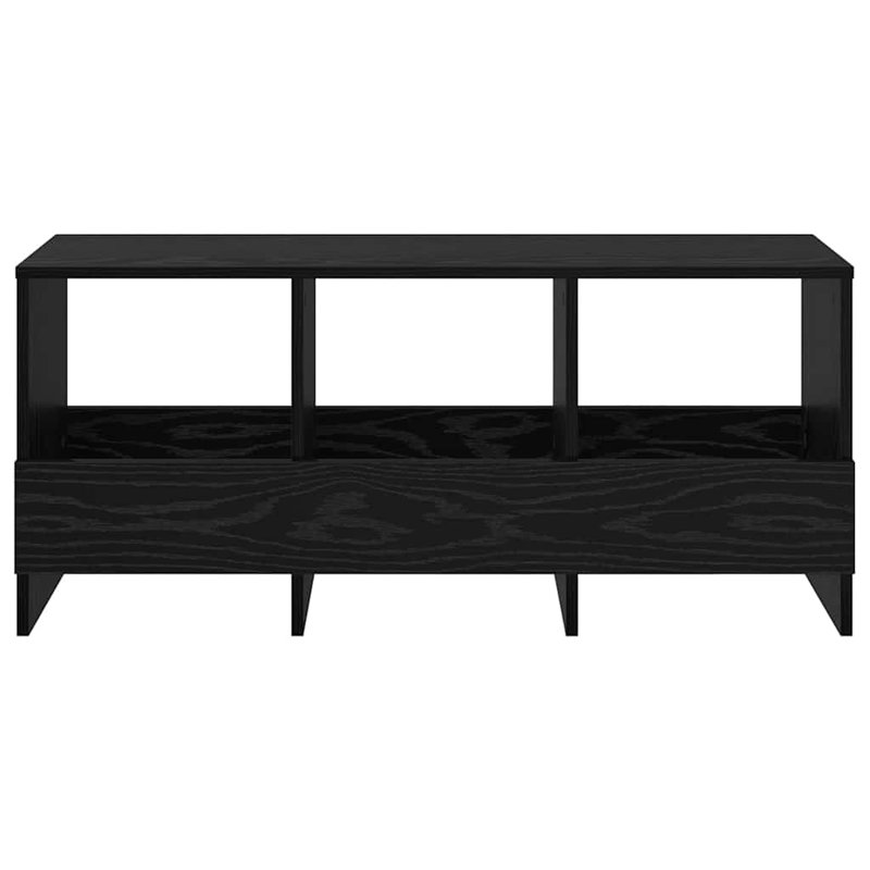 Wood Free Standing Magazine Rack, Black