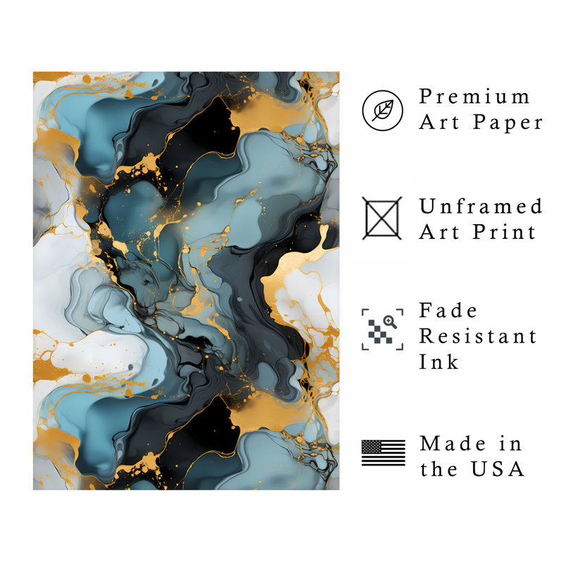 Abstrait gris et or brossé IV, reproduction d'art moderne sans cadre, H 20 po x l 16 po