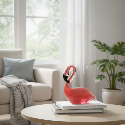 Hand-Blown Glass Flamingo