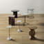 Table de bout avec plateau en verre