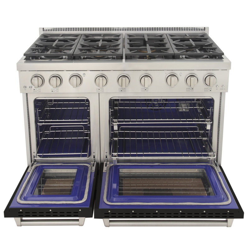 Kucht 48'' W Free Standing Range, Natural Gas, Black