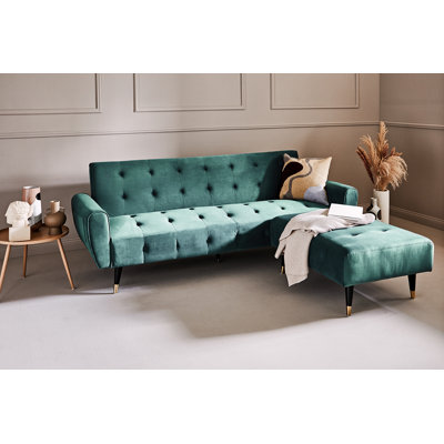 Shiflet 3 Seater Velvet Sofa Bed