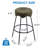 Kipten Upholstered 26.97" Counter Stool with Teddy Velvet Seat and Metal Frame-58316685