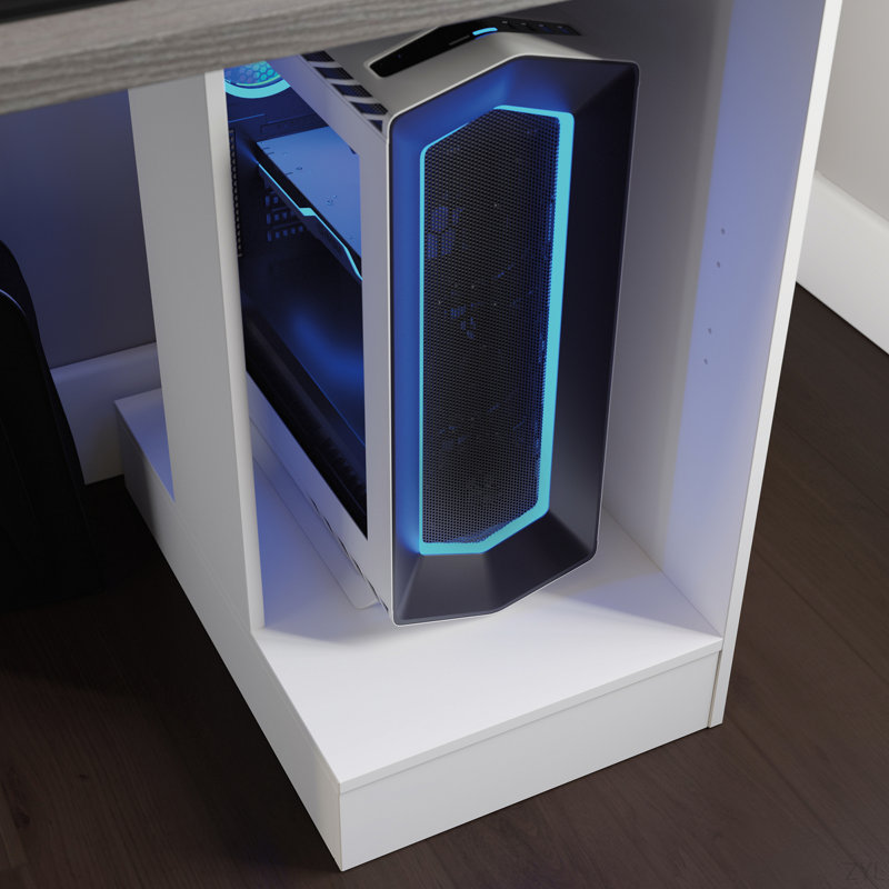 Bureau de jeu, finition blanche
