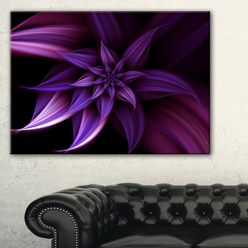 «Fractal Flower Mauve», impression, H 36 po x l 46 po x P 1,5 po, Toile tendue