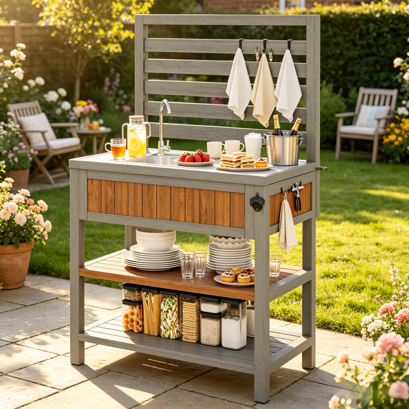 Solid Wood Potting Bench