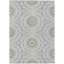 Tapis intérieur / extérieur en polyester tissé à la machine Kawtar gris / blanc-1331033169