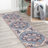 Huddleston Ornate Large Medallion Machine-Washable Blue/Beige Rug-1506339100