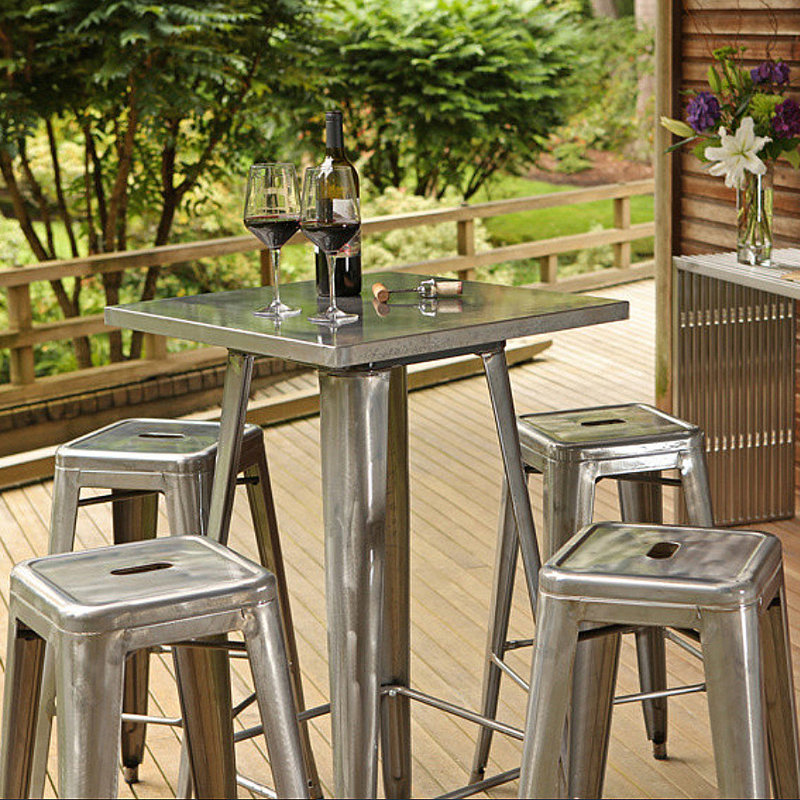 Tabouret de bar 30 po Winfred, Métal métal, Tabouret de comptoir (siège d’une hauteur de 24