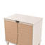 Table de chevet moderne à deux tiroirs avec ports USB