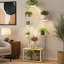 Support à plante d'intérieur avec lumières de culture à spectre complet, support à fleurs en forme de S à 8 niveaux de 62 pouces de haut pour le salon-132969731
