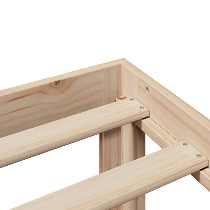 Bookcase Bed Without Mattress Solid Wood Pine, Single (3')