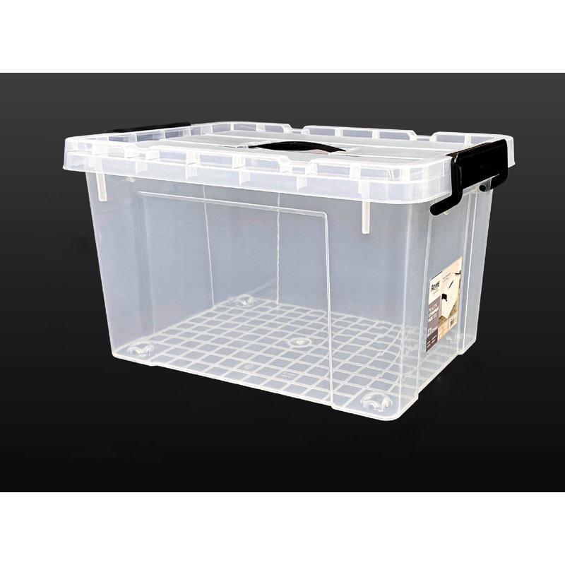 Plastic Storage Box With Wheels, 16 Liter