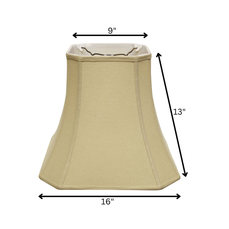 Abat-jour cloche en lin 12 "(araignée), Brun clair, H 13 po x l 16 po x P 16 po