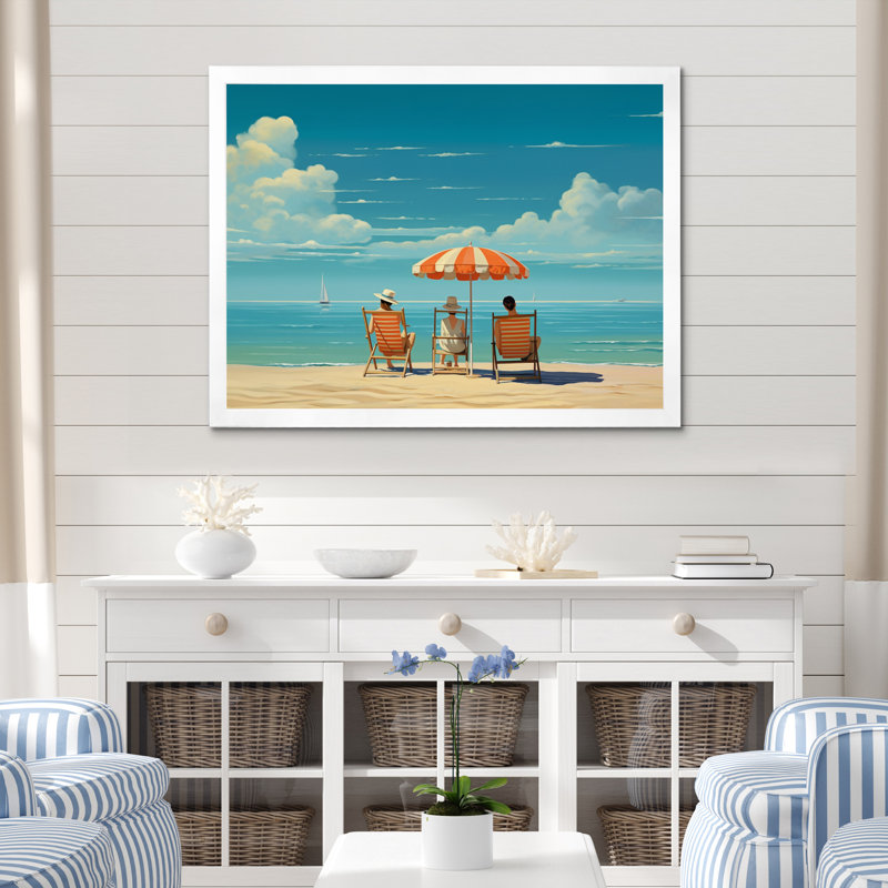 Phan sur toile, H 30 po x l 40 po, Cadre simple blanc