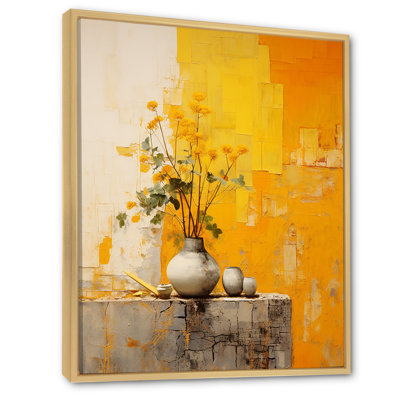 Artistique de la poterie jaune III sur toile