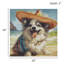 «Beach Dogs» Chihuahua bleu multi H 16 po x l 16 po, art mural sur toile carrée