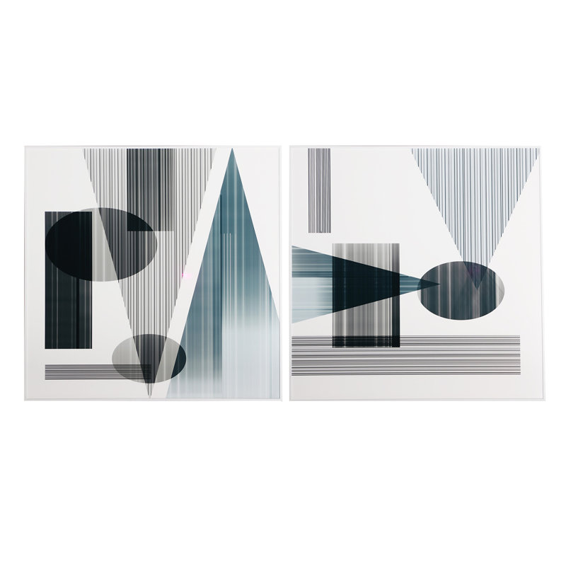 White/Black Canvas Wall Art 80X5x80 Cm