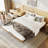 Solid Bamboo Platform Bed Frame with Support Slats-125069618-125069619