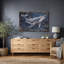 «Whale Ocean», marine, photos de salon côtier, impression sur toile encadrée-126137012-126137015
