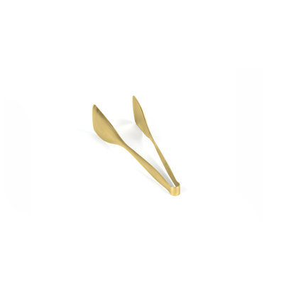 9" Stainless Tongs - Matte Brass