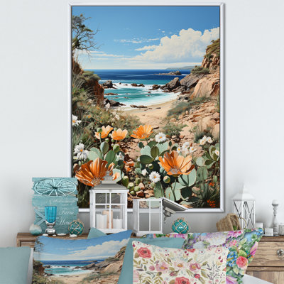 Cactus moderne, charme côtier sur toile